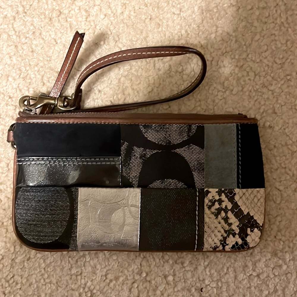 Vintage Denim Coach Wristlet